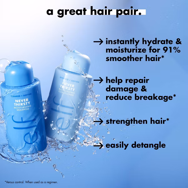 e.l.f. Hair Never Thirsty Moisturizing Shampoo - 12 fl oz - Image 10