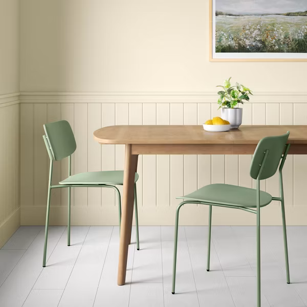 Set of 2 Molded Plastic with Metal Base Dining Chair Green - Room Essentials™ - Image 3