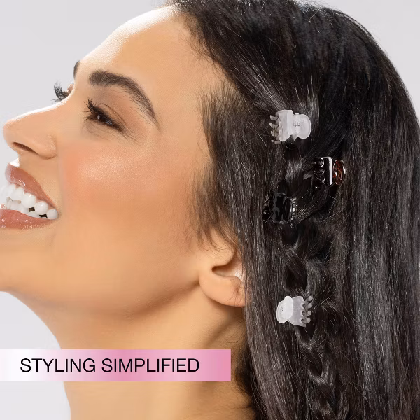 scünci No-Slip Grip Recycled Mini Claw Clips - 15pcs - Image 3