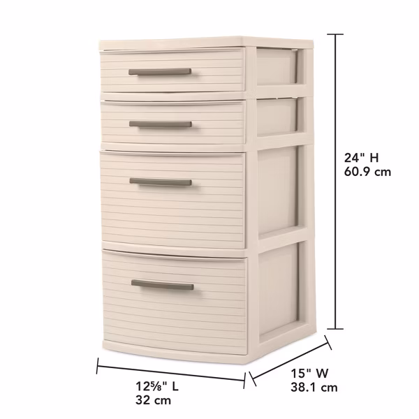 4 Drawer Medium Tower Snowfall White - Brightroom™ - Image 8