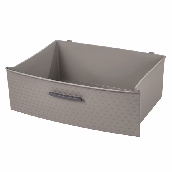 3 Drawer Wide Tower Dark Gray - Brightroom™: Plastic Storage Drawers - Image 7