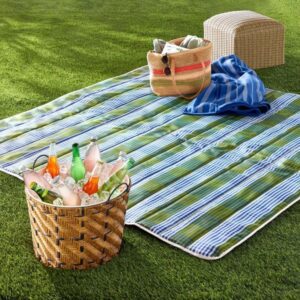 Hearth & Hand™ with Magnolia - Oversized Picnic Blanket Blue/Green Gingham