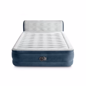 Intex Pillow Top Air Mattress with Electric Pump and Headboard - Queen Size ,18"