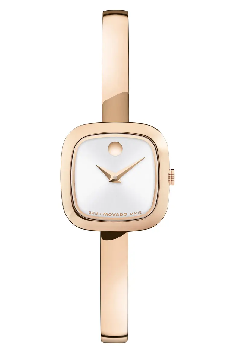 Museum Cushion Bangle Watch by Movado