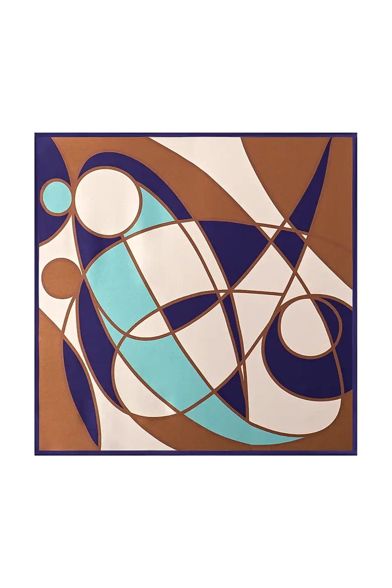 Pure silk colored square scarf - SILKSILKY - Image 3