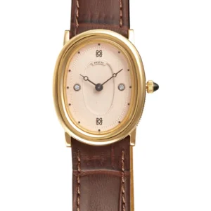 PASCAL - Oval Bubble Lab Grown Diamond Leather Strap Watch