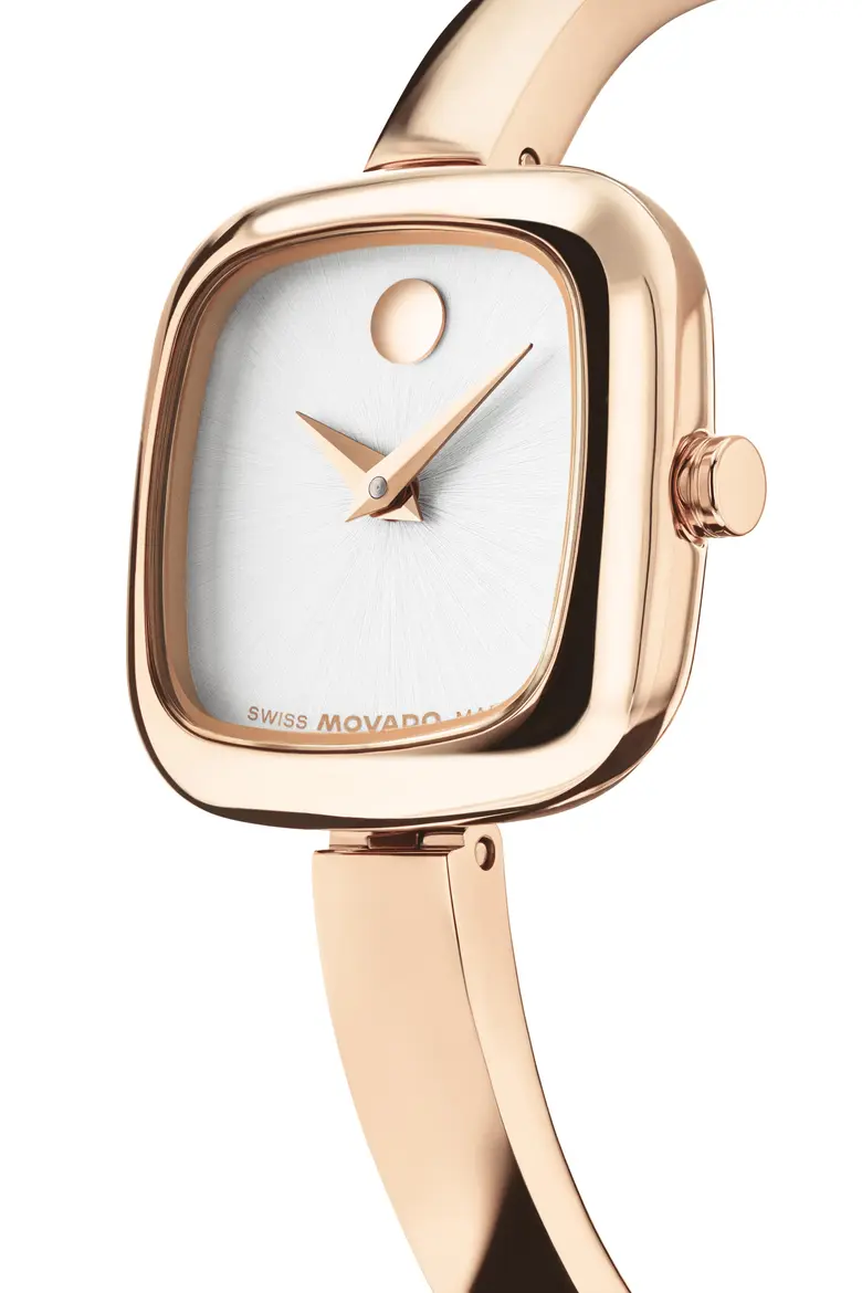 Museum Cushion Bangle Watch by Movado - Image 2