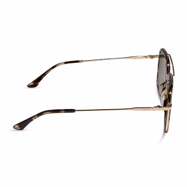 DIFF Jordan Espresso Tortoise + Brown Gradient , Oversized Navigator Sunglasses for Women and Men - Image 2