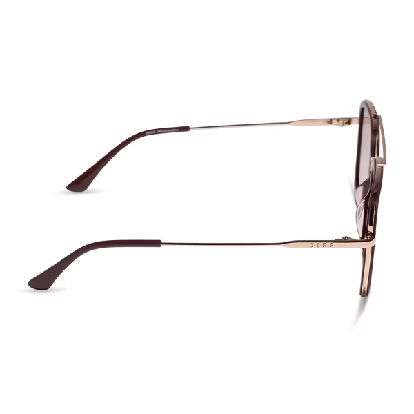 DIFF Jordan Rugby Red + Burgundy Gradient Oversized Sunglasses - Image 4