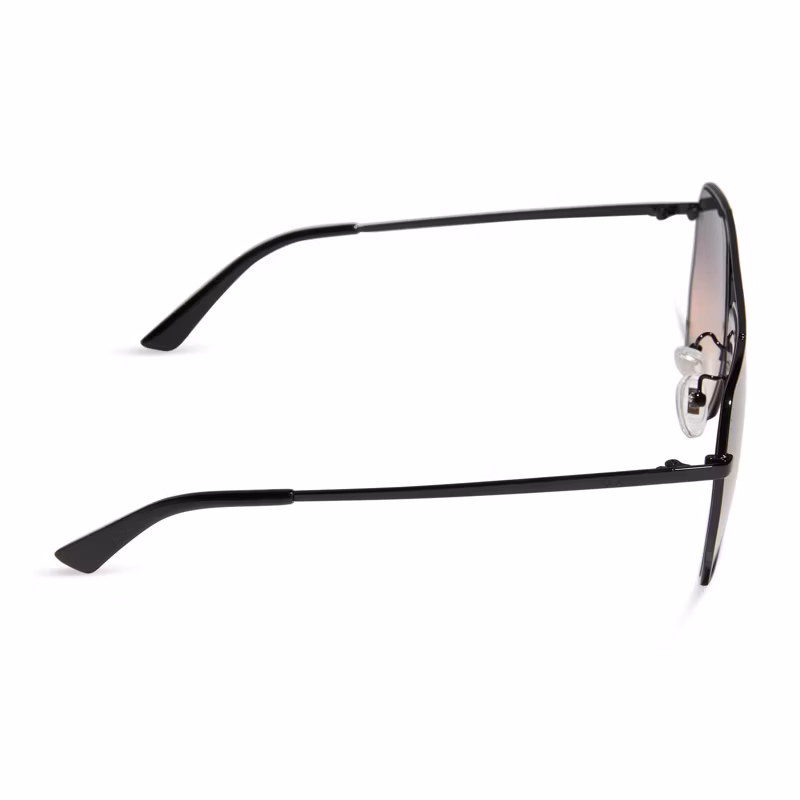 DIFF Berkely Black + Twilight Gradient Oversized Navigator Sunglasses - Image 4