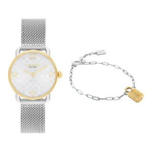COACH - Elliot Mesh Strap Watch & Bracelet Set